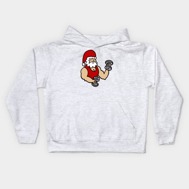 Sporty Santa Kids Hoodie by AdrianaStore